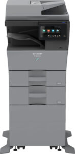 Front view of the Sharp BP-B550WD monochrome document system