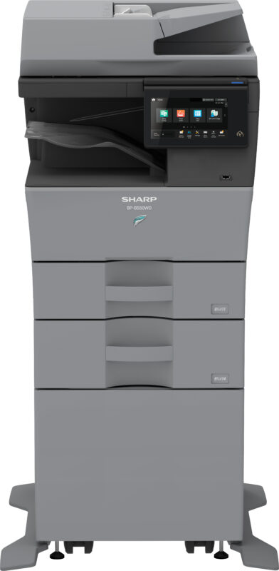 Front view of the Sharp BP-B550WD monochrome document system