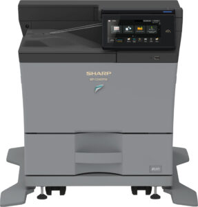 Front-facing image of the Sharp BP-C545PW printer
