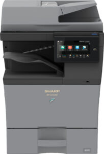 Front-facing view of the Sharp bp-c545wd document system.